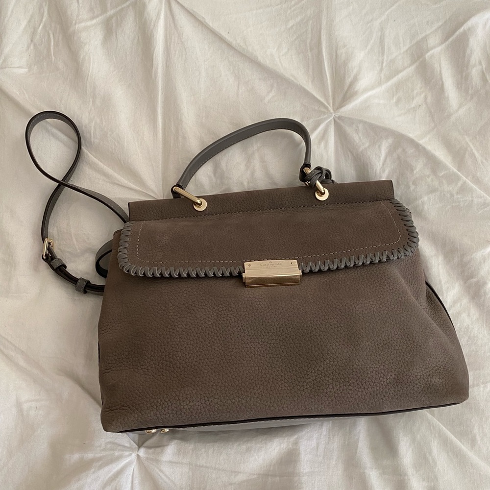 Kate Spade Suede Satchel Bag with Shoulder Strap